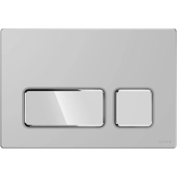 Кнопка смыва Cersanit BLOCK хром матовый, кнопки хром глянцевый