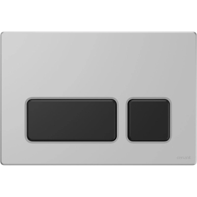 Кнопка змиву Cersanit BLOCK хром матовий, кнопки чорний матовий K97-0407