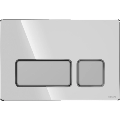 Кнопка змиву Cersanit BLOCK хром глянцевий, кнопки хром матовий K97-0560