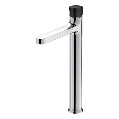 Смеситель для умывальника Cersanit INVERTO высокий хром + черная ручка S951-301