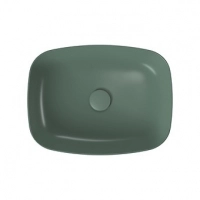 Умывальник на столешницу прямоугольный LARGA 50х38 зеленый матовый K677-065