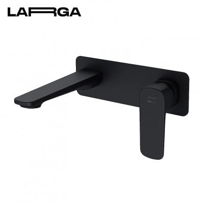 Змішувач для умивальника LARGA з коробкою прихованого монтажу, чорний S951-385