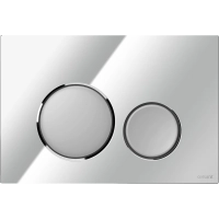 Кнопка смыва Cersanit LUNA хром глянцевый, кнопки хром матовый