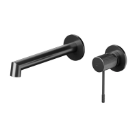 Змішувач для умивальника ZEN з коробкою прихованого монтажу, збройова сталь